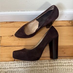 MICHAEL Michael Kors Brown Suede Platform Heels